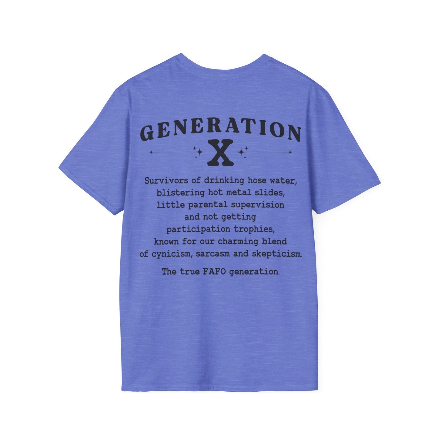 Generation X Softstyle T-Shirt Front and Back Print