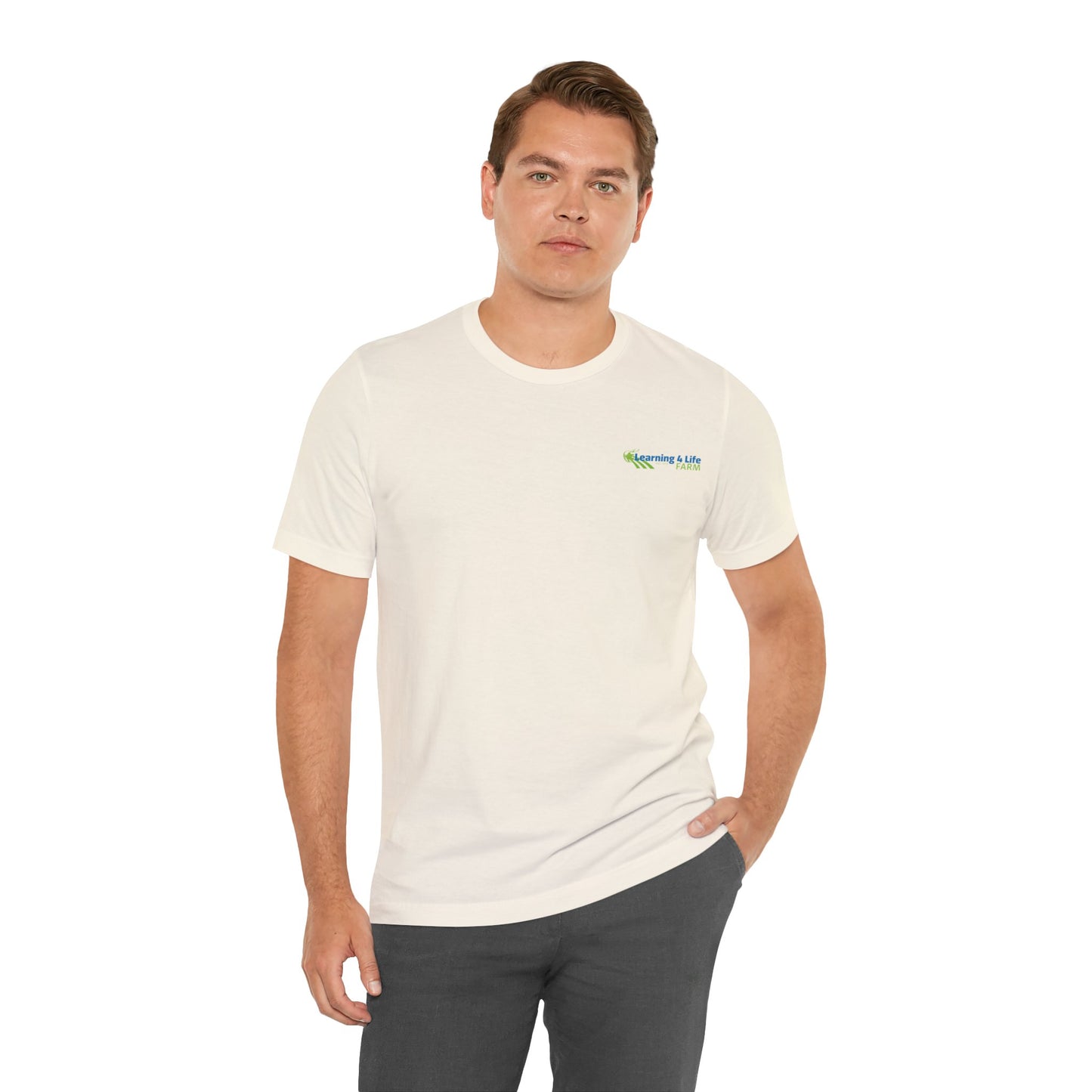 L4L Farm Front and Back design Unisex Jersey Short Sleeve Tee