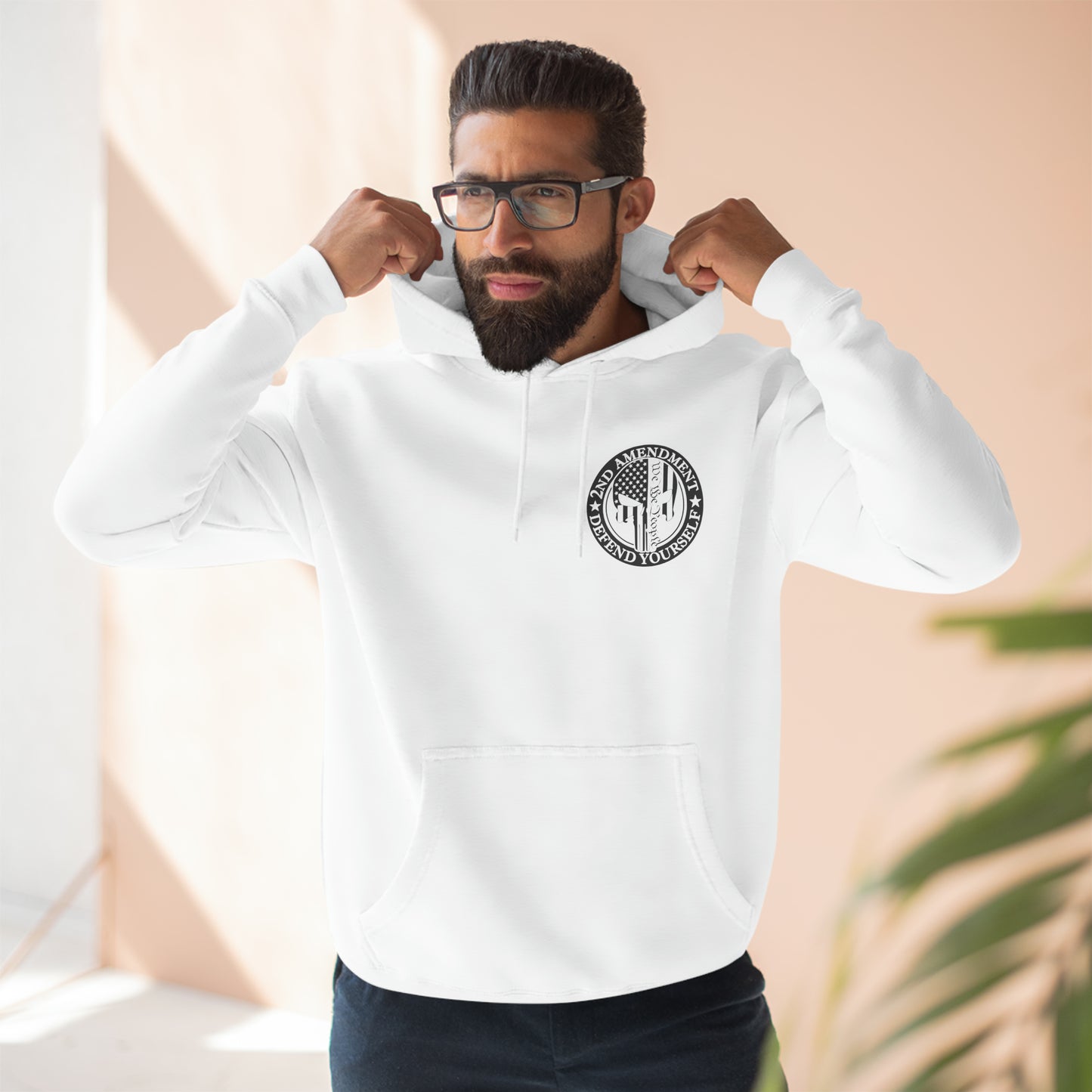 Punisher USA 2nd Amendment, Defend Yourself, We The People Fleece Hoodie