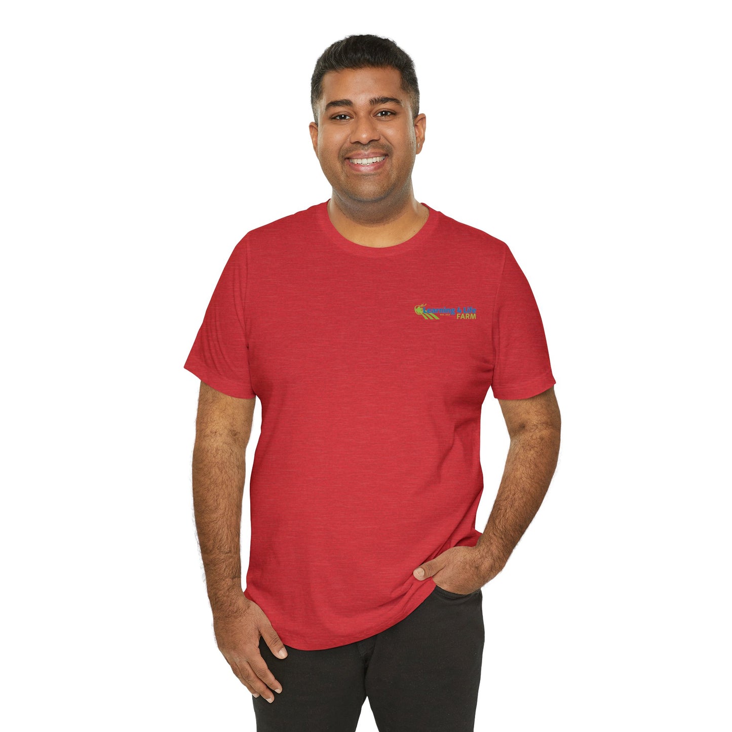 L4L Farm Front and Back design Unisex Jersey Short Sleeve Tee