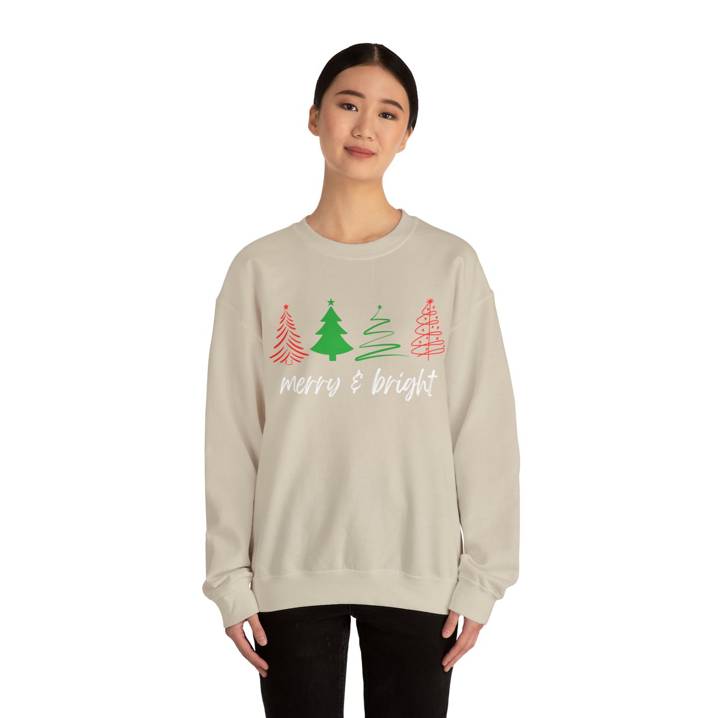 Merry and Bright Christmas Crewneck Sweatshirt