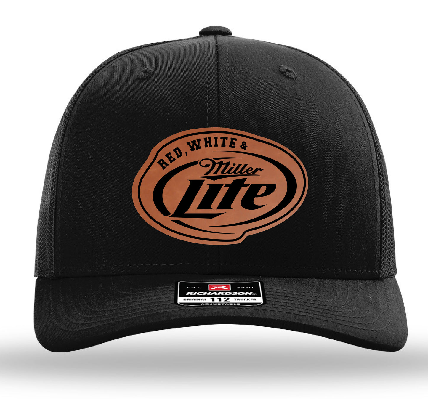 Red, White and Miller Lite Patch Hat