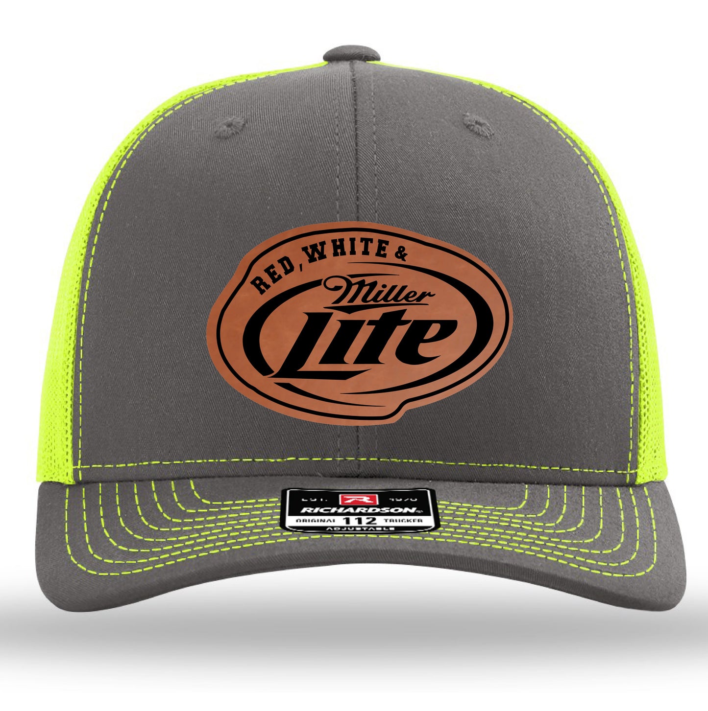 Red, White and Miller Lite Patch Hat