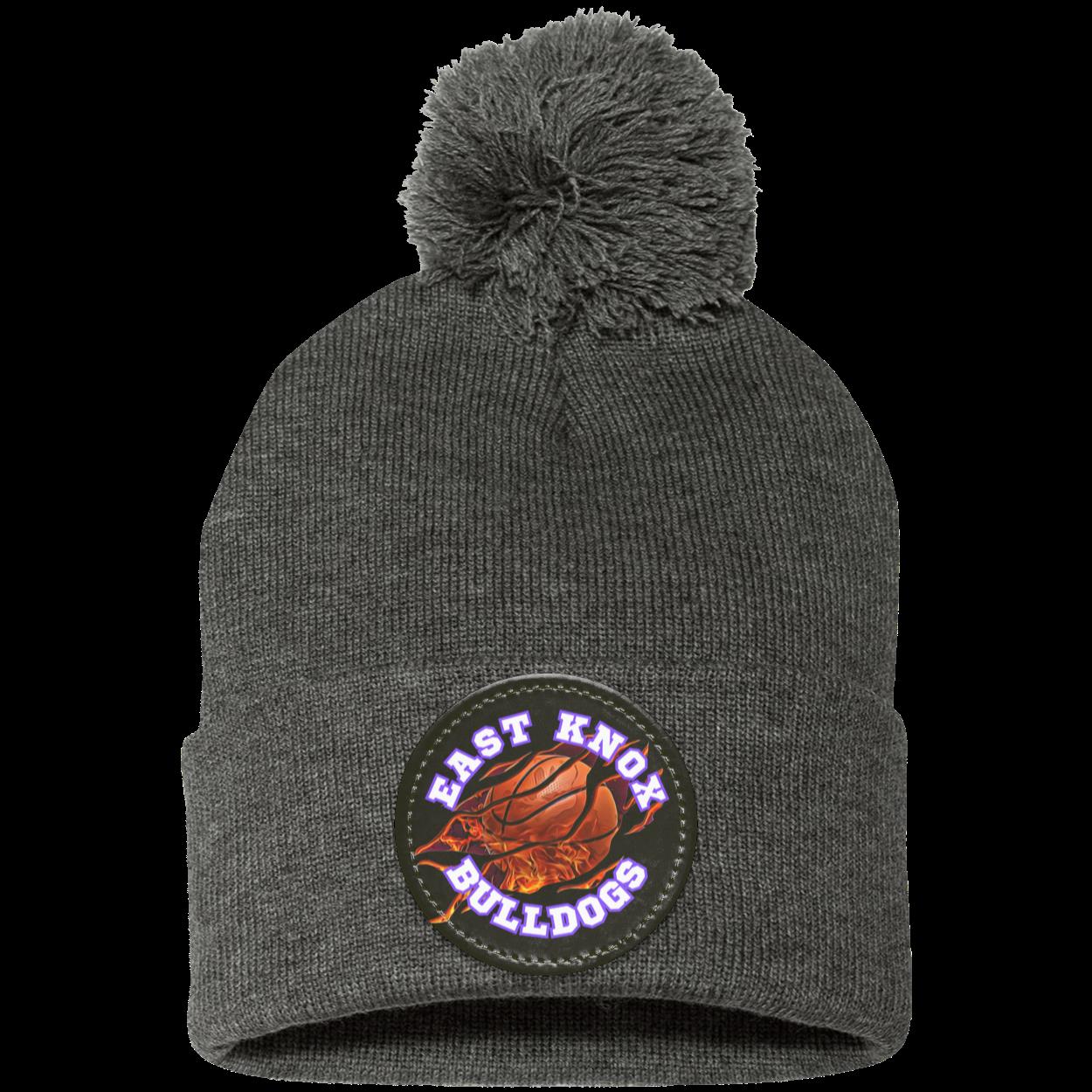EK Basektball Leather Patch SP15 Pom Pom Knit Cap - Patch
