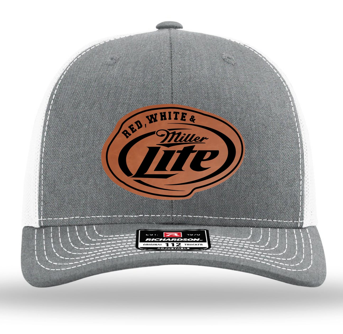 Red, White and Miller Lite Patch Hat