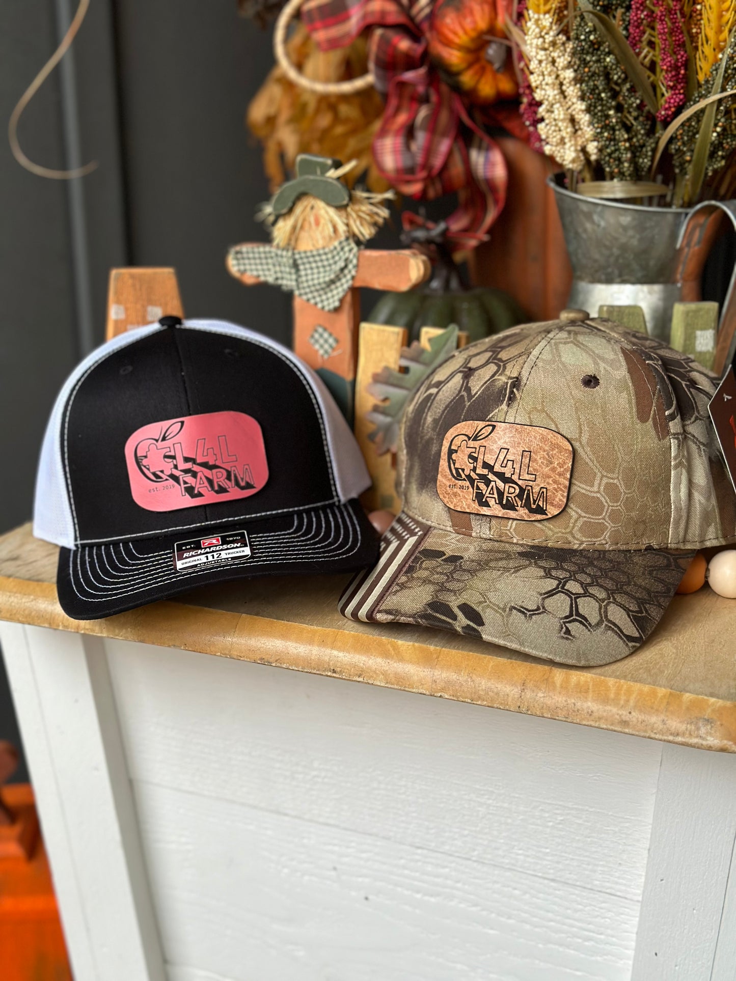 L4L Farm Custom Leather Patch Hat