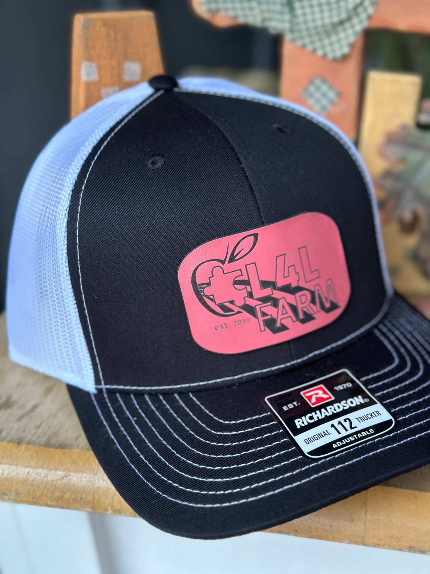 L4L Farm Custom Leather Patch Hat