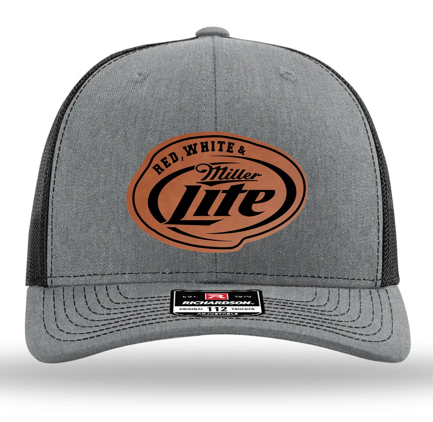 Red, White and Miller Lite Patch Hat