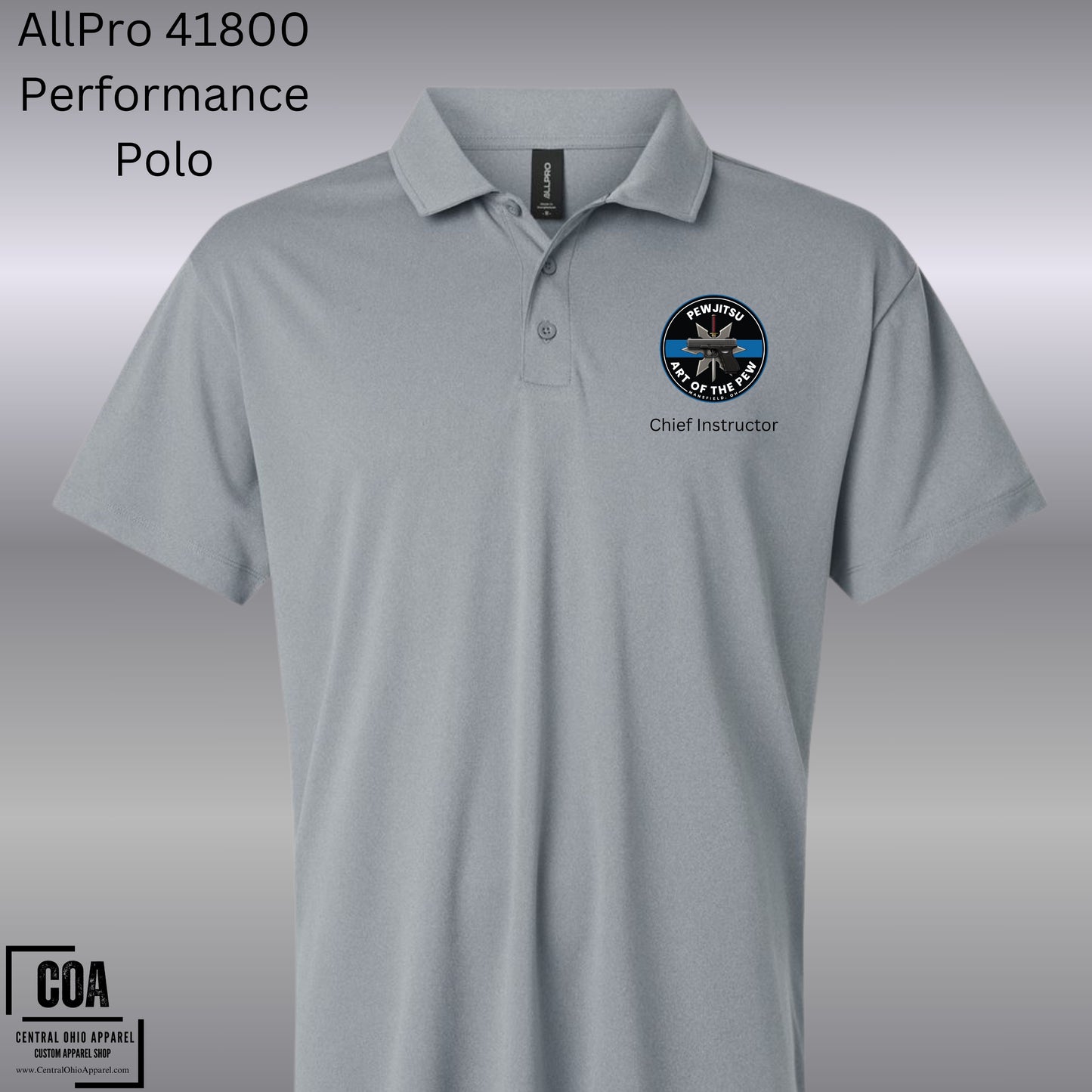 PEWJITSU CHIEF INSTRUCTOR Custom AllPro Performance Polo 41800