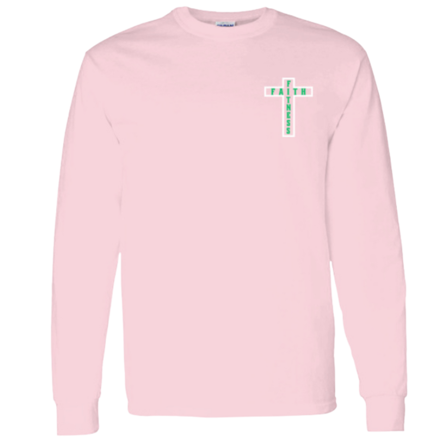 Faith and Fitness CROSS ONLY LOGO front/back Gildan 5400 LongSleeve