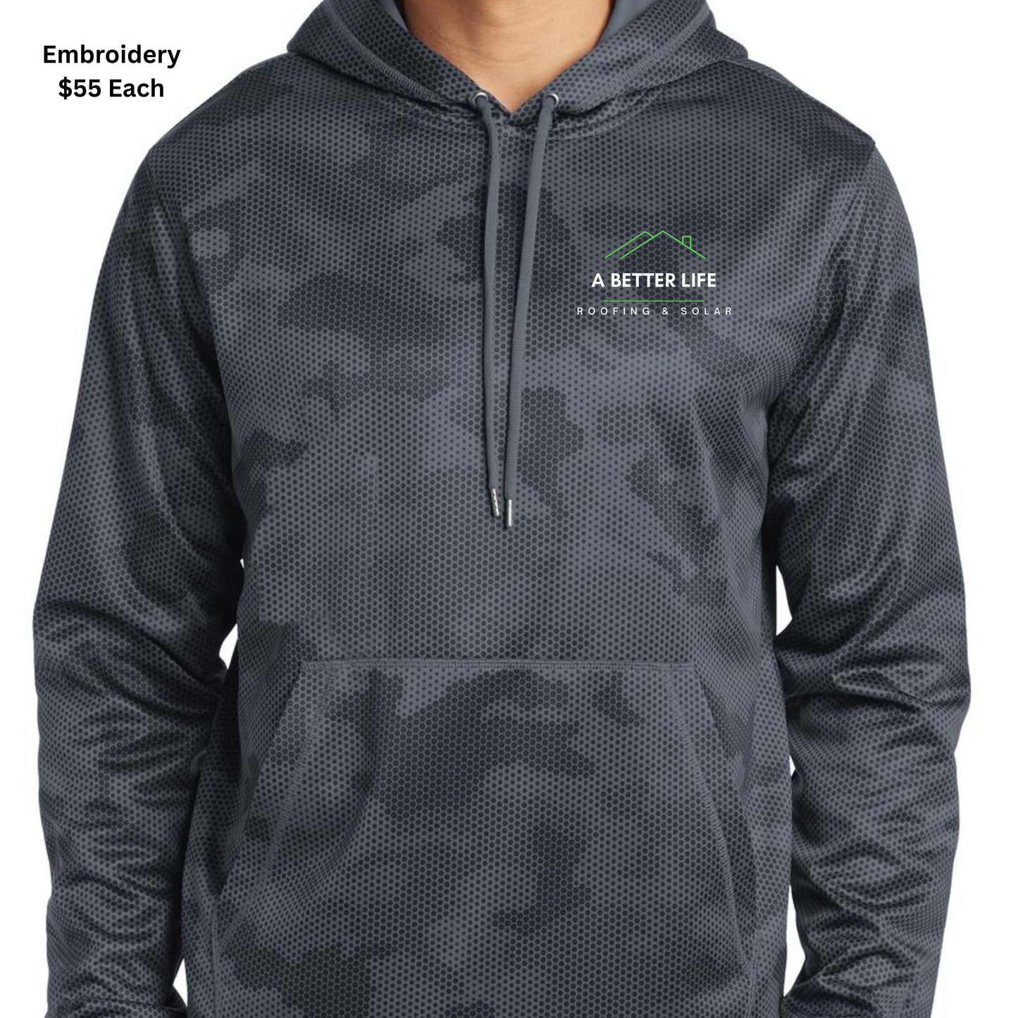 A Better Life Roofing & Solar ST240 Camo Embroidered Hoodie