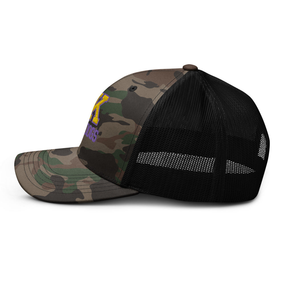 EK Bulldogs Camouflage Embroidered trucker hat