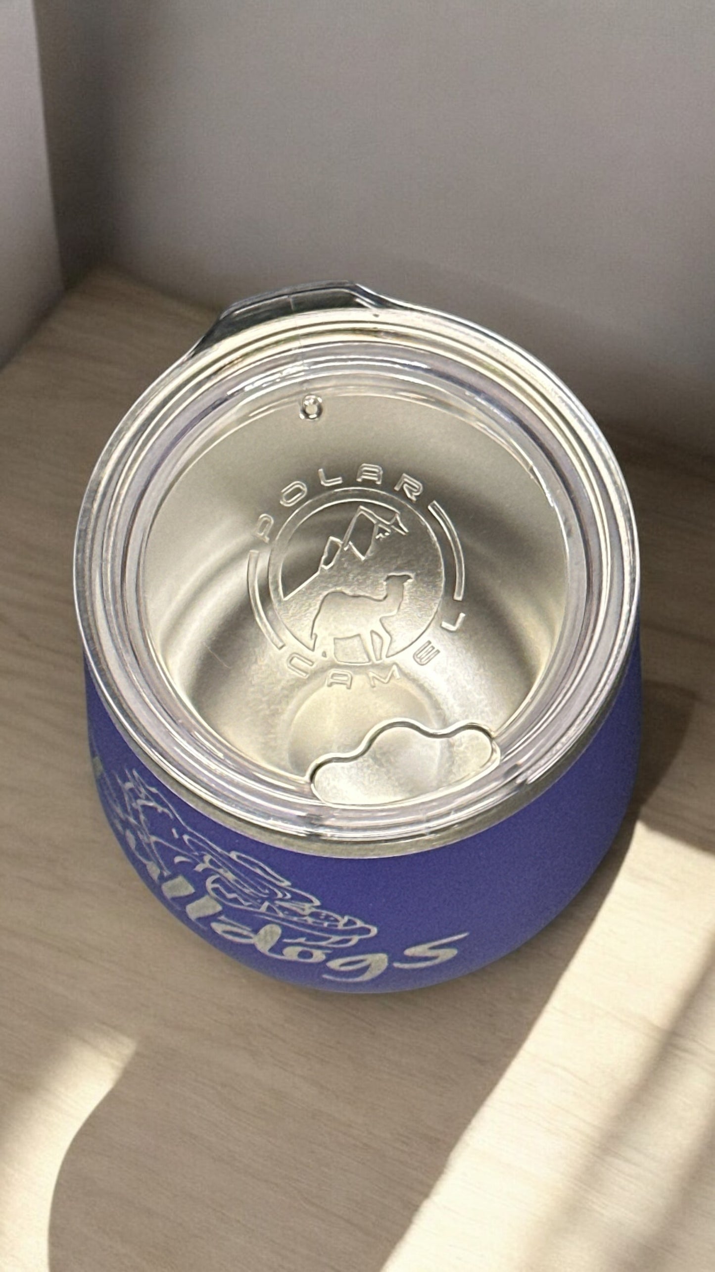 East Knox 12oz Purple Laser Etched Stemless Wine Tumbler