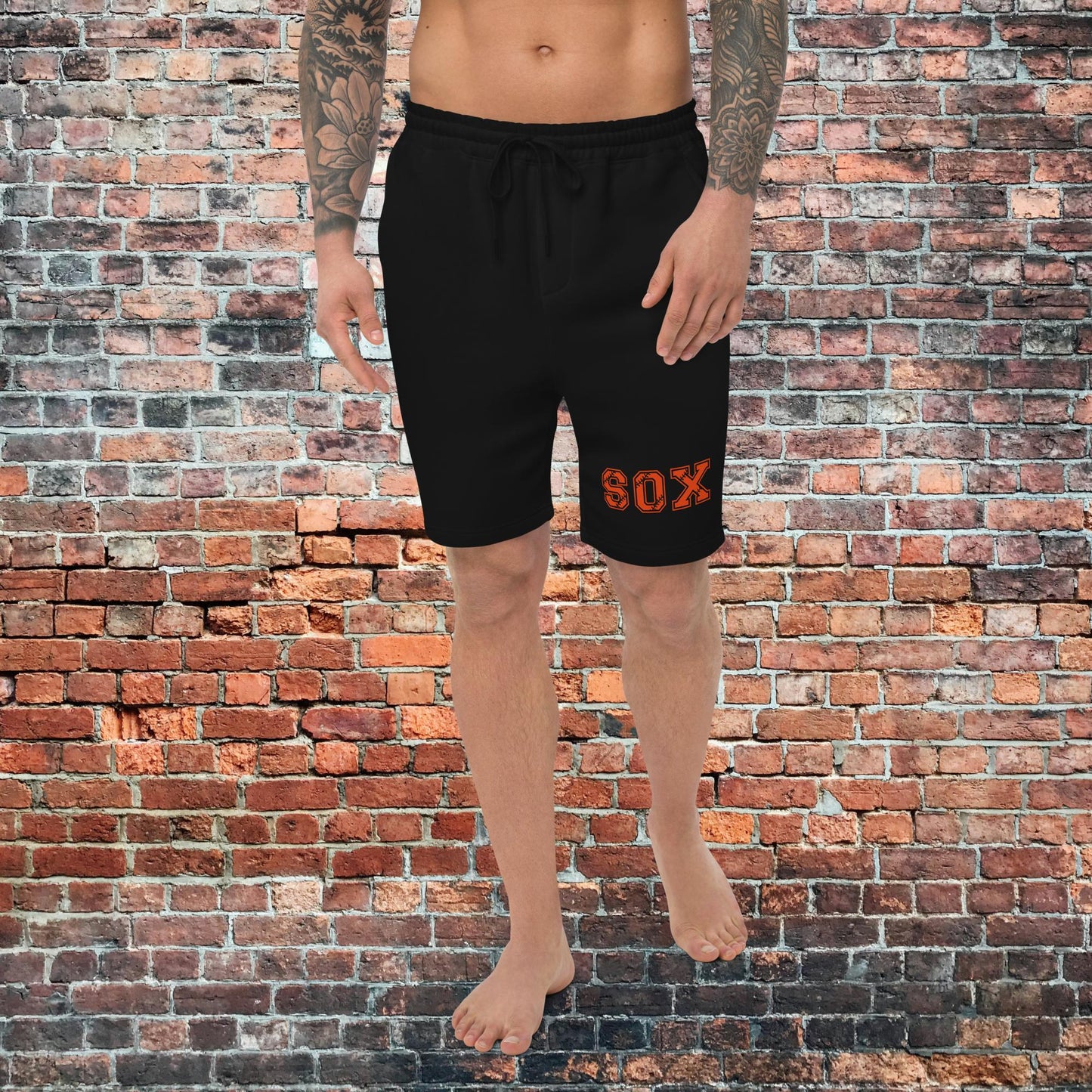 Orange Sox Men's fleece shorts