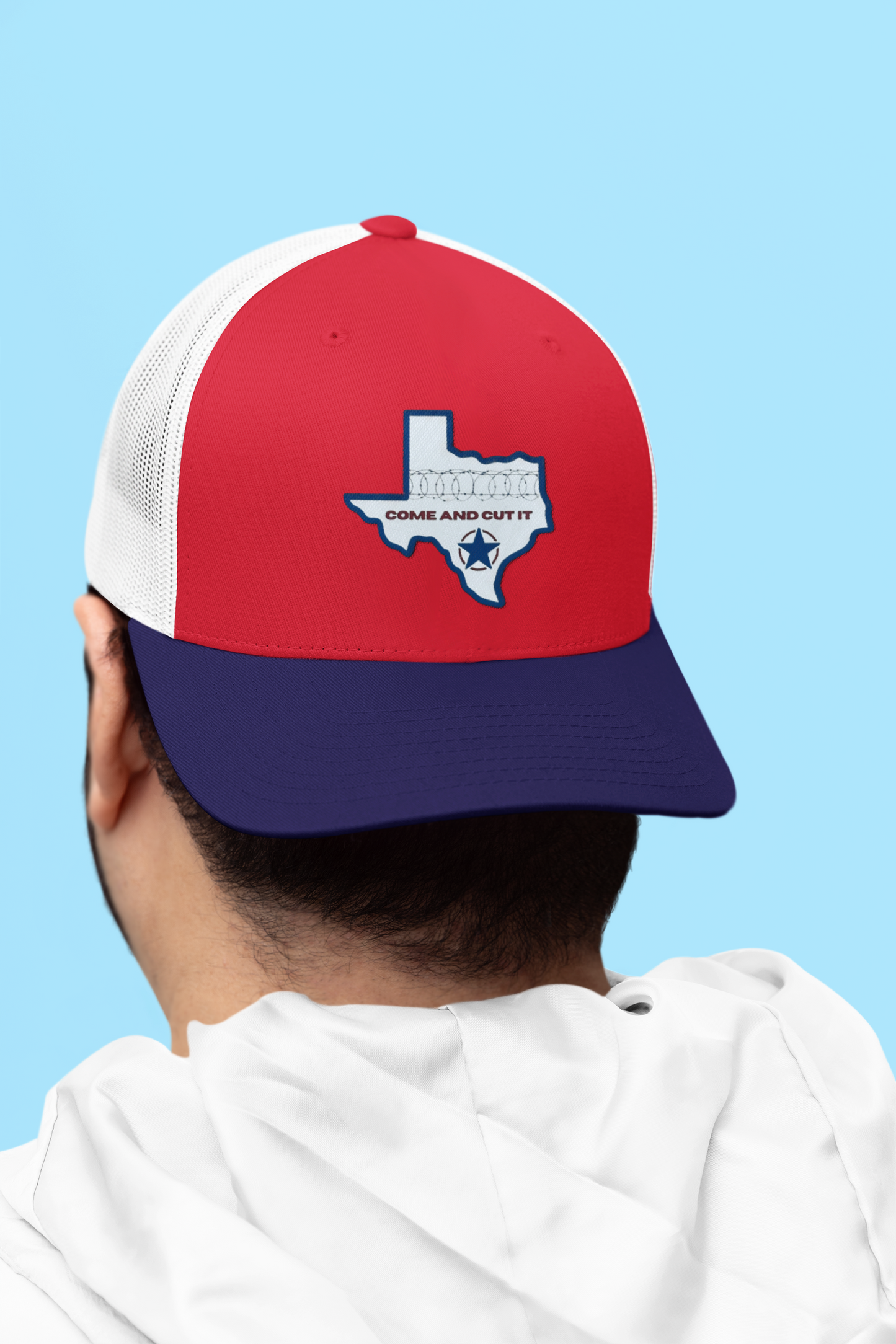 Texas Come And Cut It, Patriotic, Snapback, Richardson 112, Laser Engraved Acrylic (Red, White and Blue), Gift for him or her