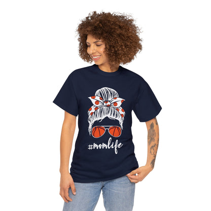 Mom Life Basketball Unisex Heavy Cotton Tee