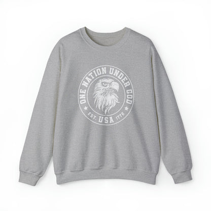 USA Sweatshirt One Nation Under God Unisex Heavy Blend™ Crewneck Sweatshirt
