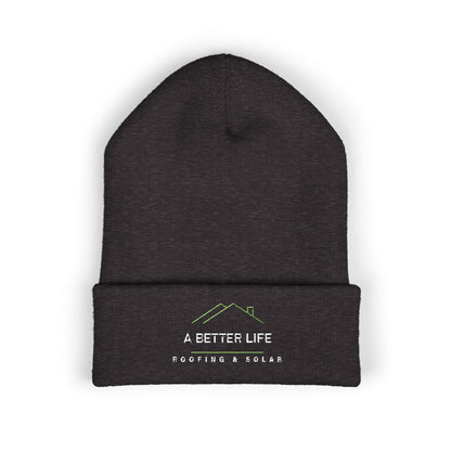 A Better Life Roofing & Solar Embroidered Classic Cuffed Beanie - Cozy Winter Hat, Perfect Gift, Casual Style, Outdoor Essential, Personalized Fashion