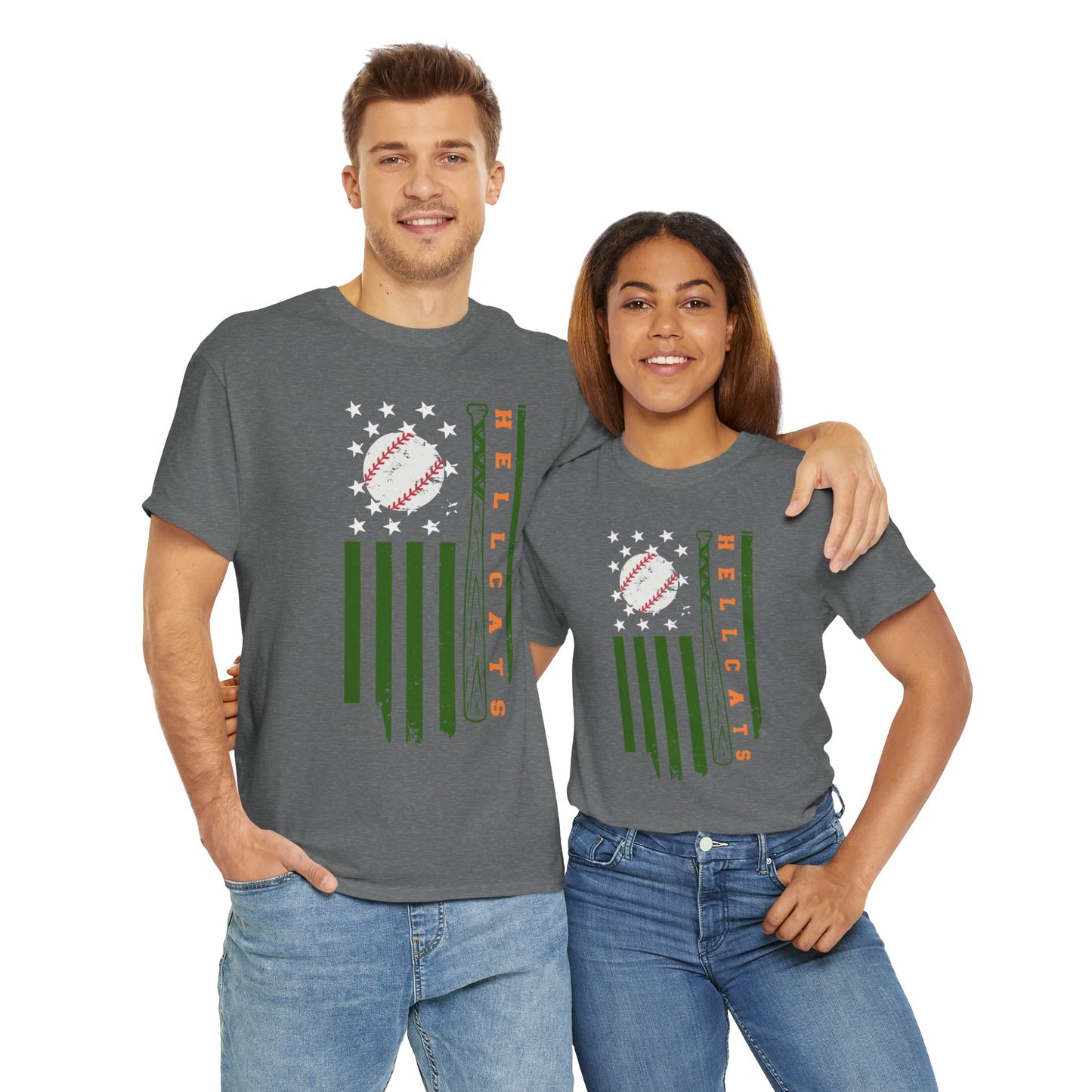 Hellcats Baseball Flag Unisex Heavy Cotton Tee