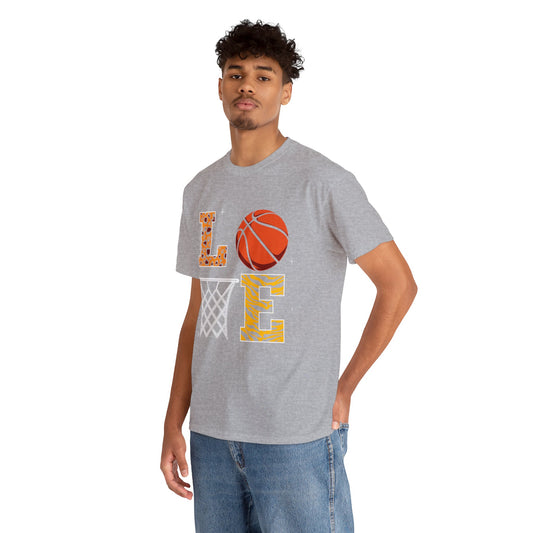 LOVE Basektball Unisex Heavy Cotton Tee