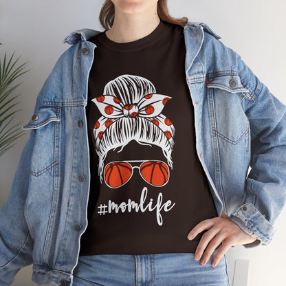 Mom Life Basketball Unisex Heavy Cotton Tee
