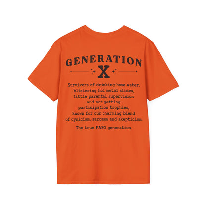 Generation X Softstyle T-Shirt Front and Back Print