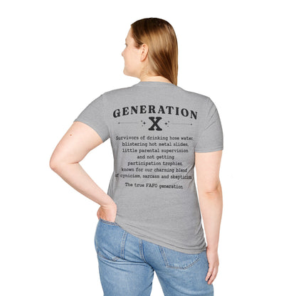 Generation X Softstyle T-Shirt Front and Back Print