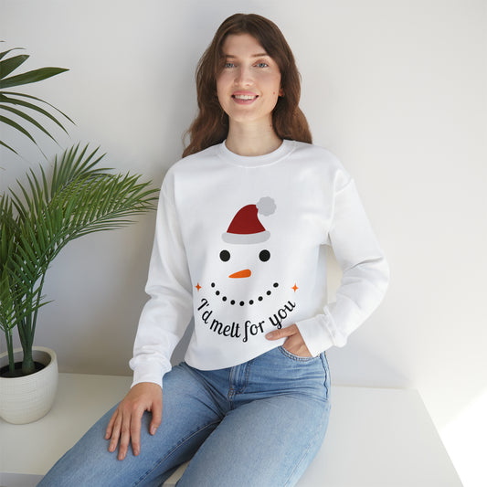 I'd melt for you Merry Christmas Crewneck Sweatshirt