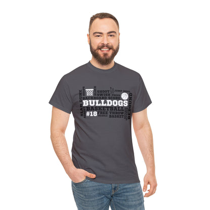 EK Bulldogs Basketball CUSTOM JERSEY # Unisex Heavy Cotton Tee
