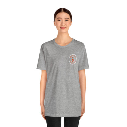 Orange Sox Pocket Design Unisex Jersey Short Sleeve Tee