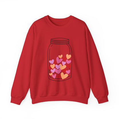 Mason Jar Hearts Valentines Day Sweatshirt, Valentine Shirts for women and girls, Valentines Day Gifts for Mom