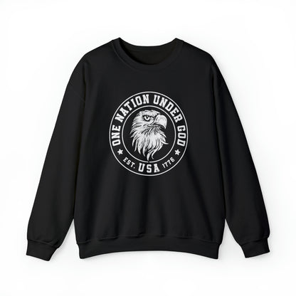 USA Sweatshirt One Nation Under God Unisex Heavy Blend™ Crewneck Sweatshirt