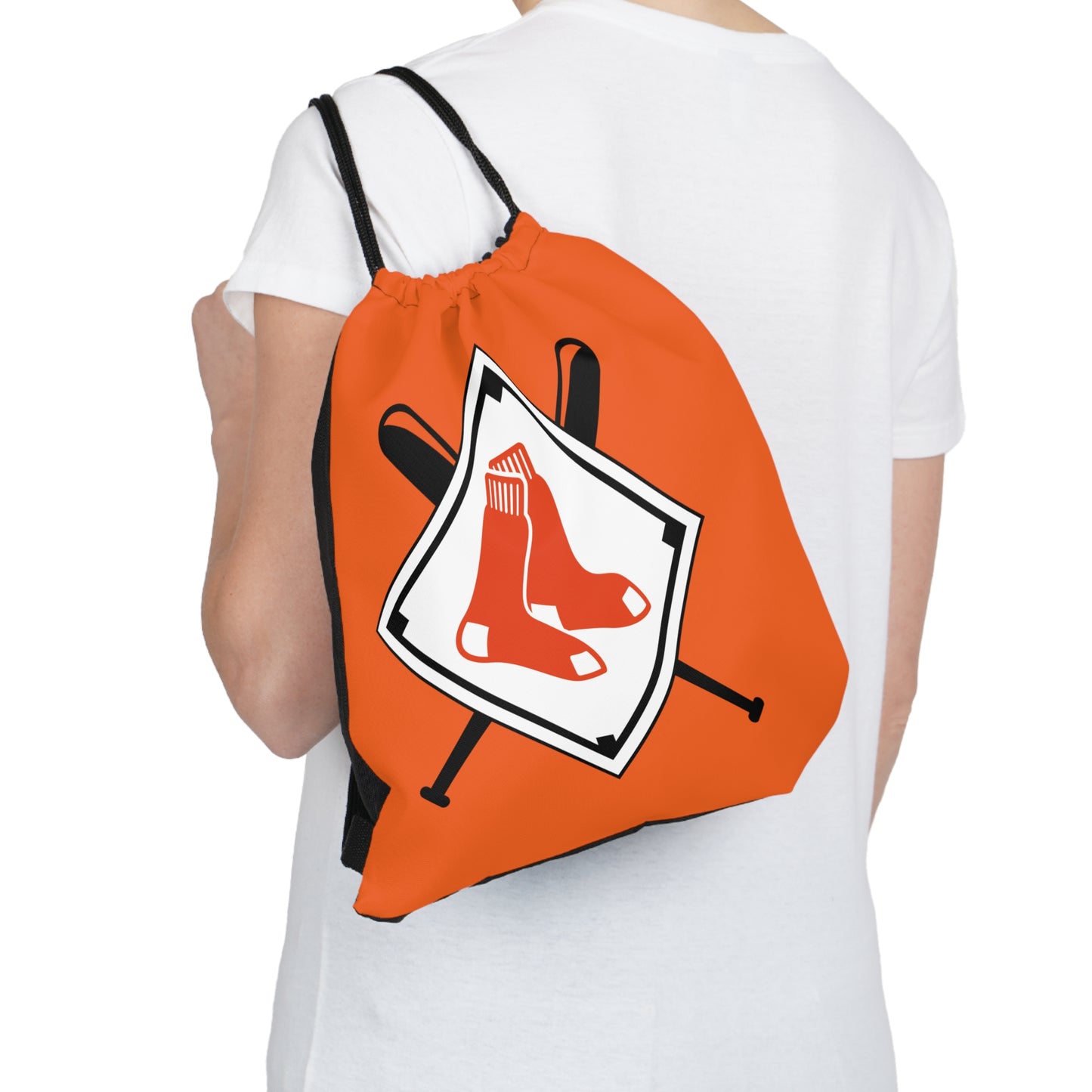 Orange Sox Outdoor Drawstring Bag