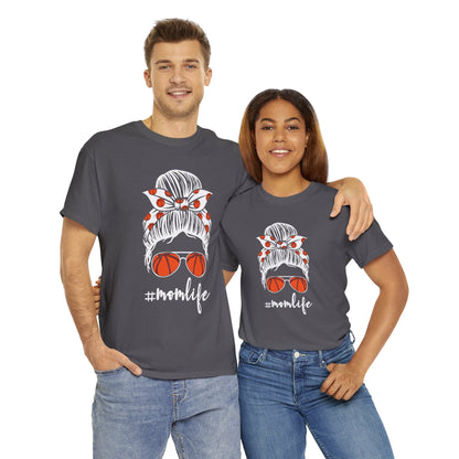 Mom Life Basketball Unisex Heavy Cotton Tee