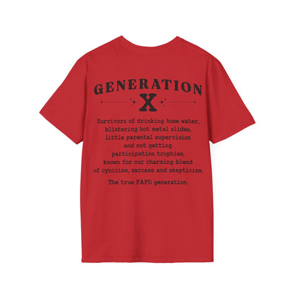 Generation X Softstyle T-Shirt Front and Back Print