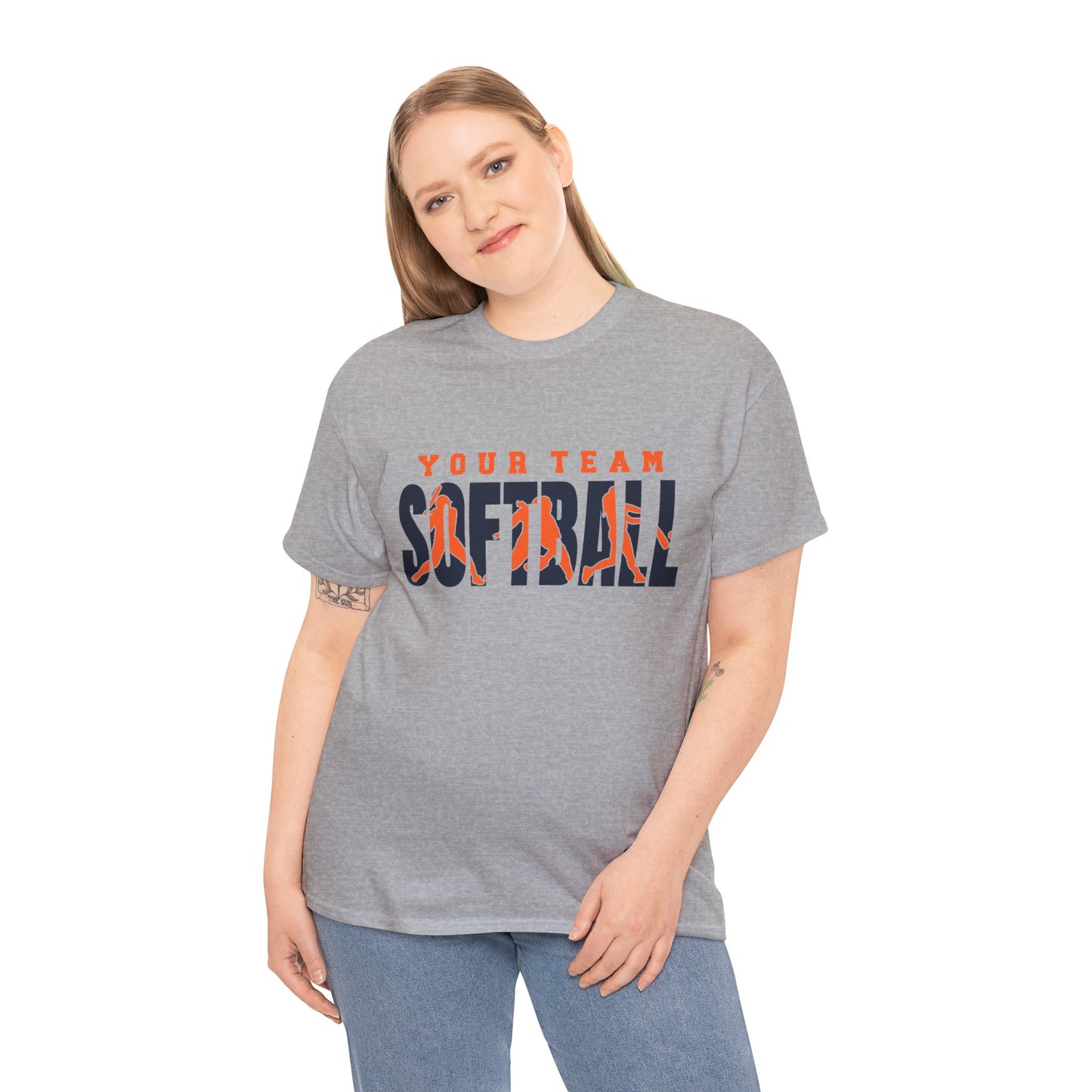 Custom School and Mascot SOFTBALL T-Shirt