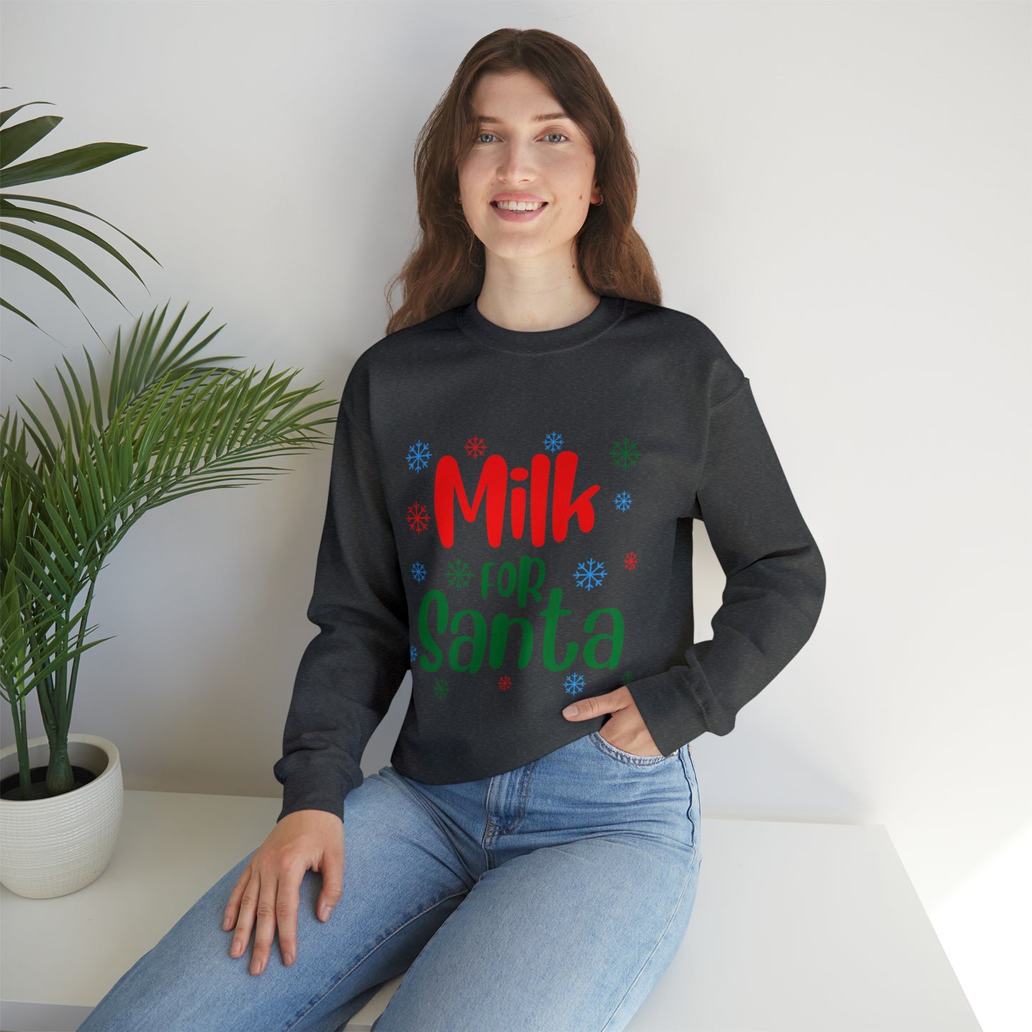 Milk for Santa Christmas Crewneck Sweatshirt