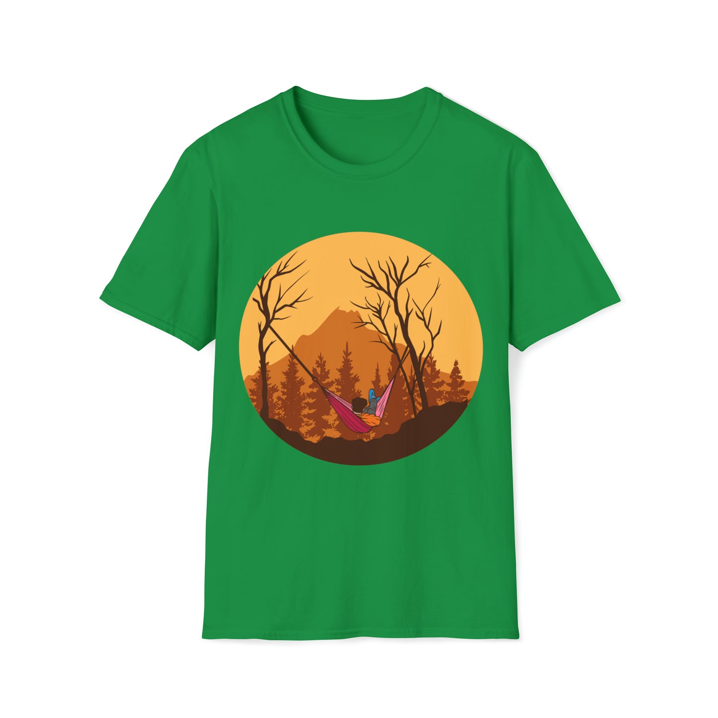 Camping hammock Graphic Tee Unisex Softstyle T-Shirt
