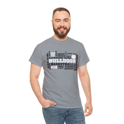 EK Bulldogs Basketball CUSTOM JERSEY # Unisex Heavy Cotton Tee