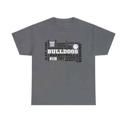 EK Bulldogs Basketball CUSTOM JERSEY # Unisex Heavy Cotton Tee