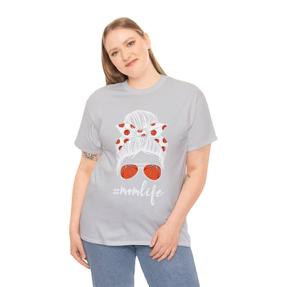 Mom Life Basketball Unisex Heavy Cotton Tee