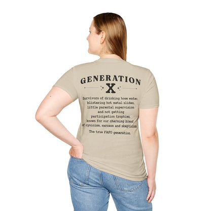 Generation X Softstyle T-Shirt Front and Back Print