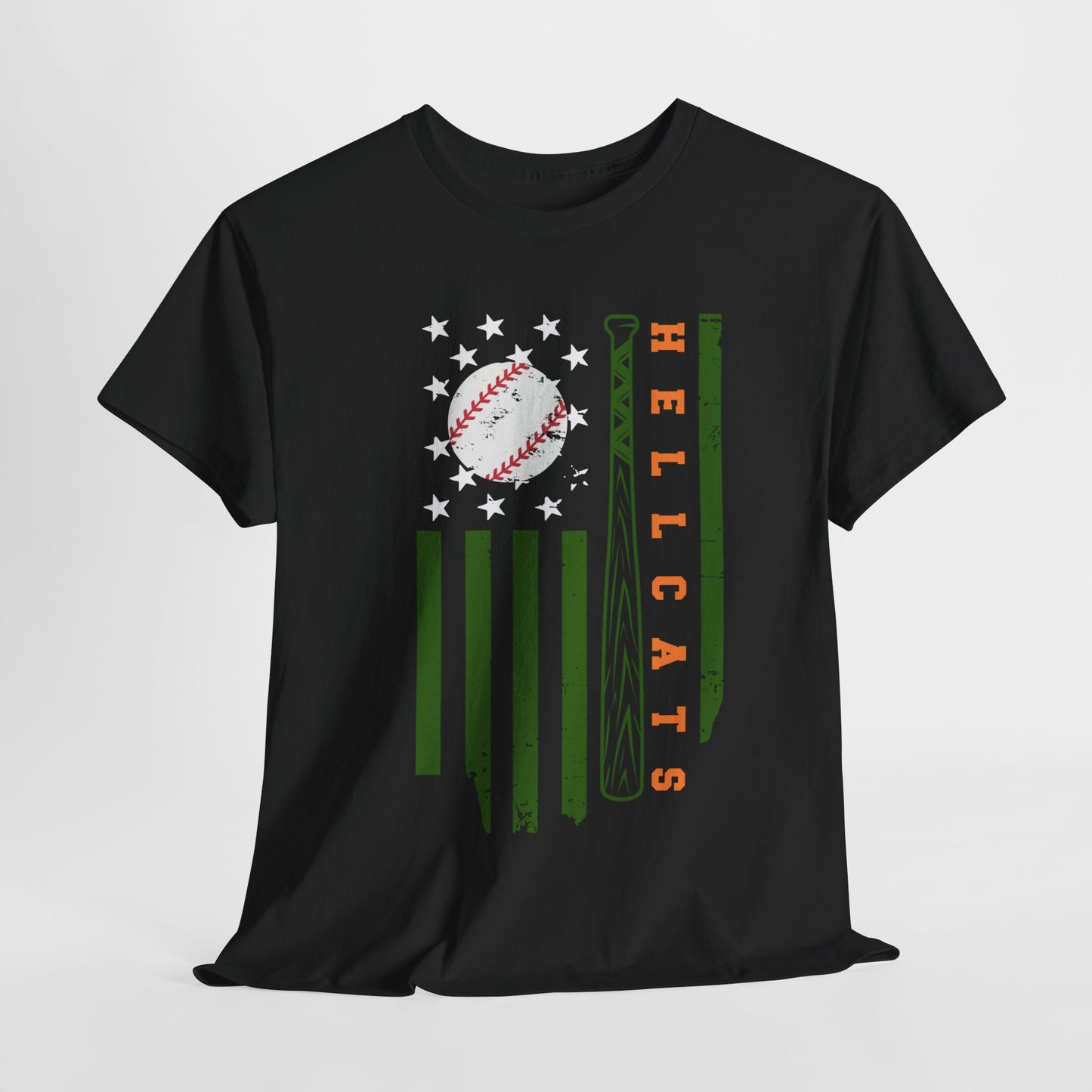 Hellcats Baseball Flag Unisex Heavy Cotton Tee