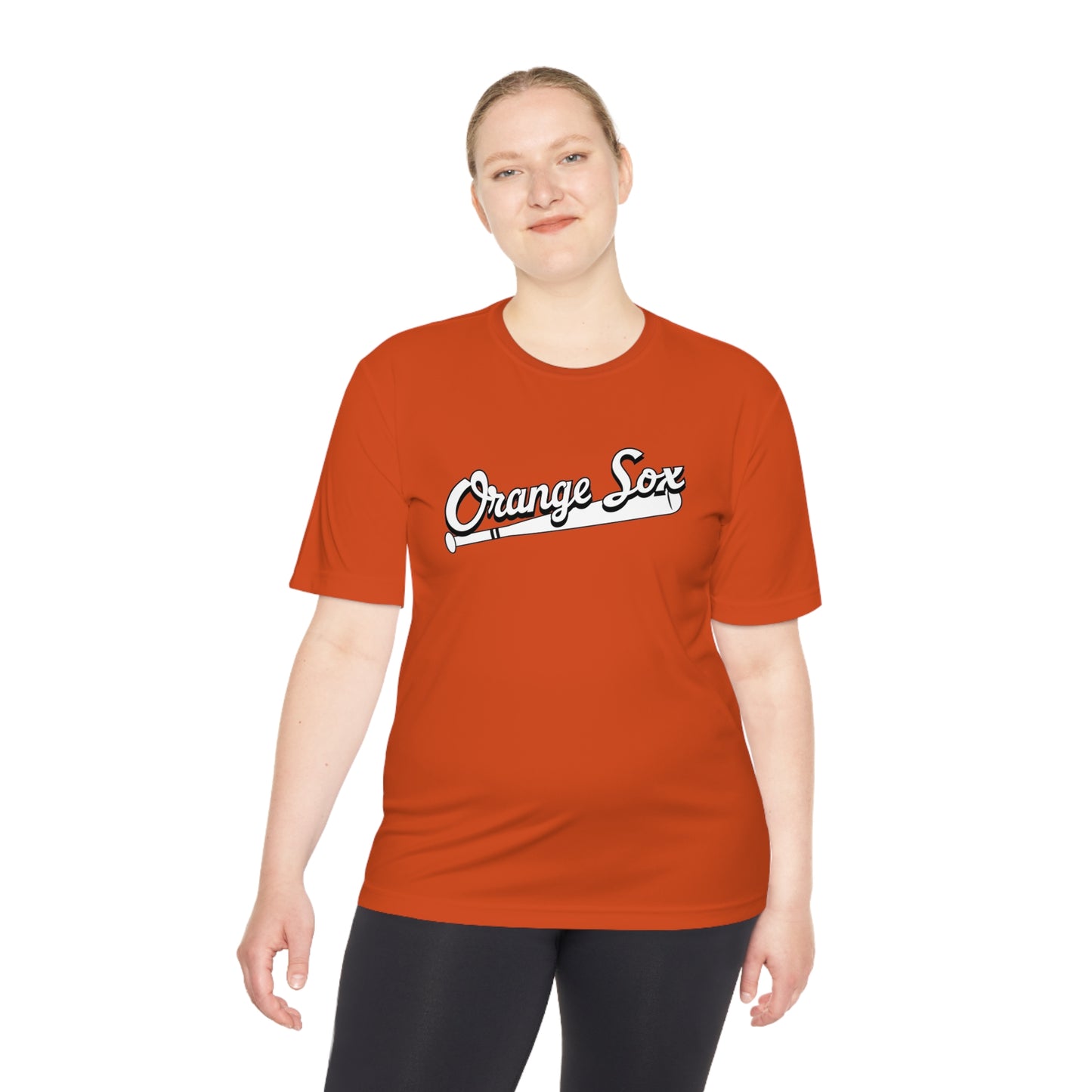 Orange Sox Baseball Unisex Moisture Wicking Tee