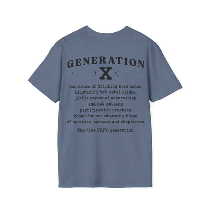 Generation X Softstyle T-Shirt Front and Back Print
