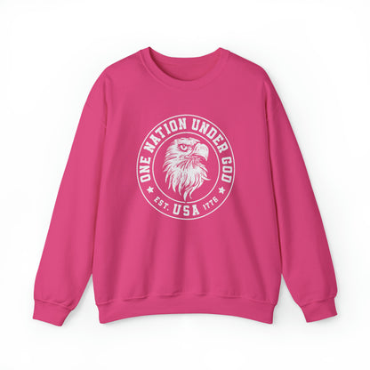 USA Sweatshirt One Nation Under God Unisex Heavy Blend™ Crewneck Sweatshirt