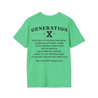 Generation X Softstyle T-Shirt Front and Back Print