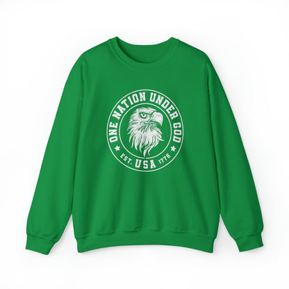 USA Sweatshirt One Nation Under God Unisex Heavy Blend™ Crewneck Sweatshirt