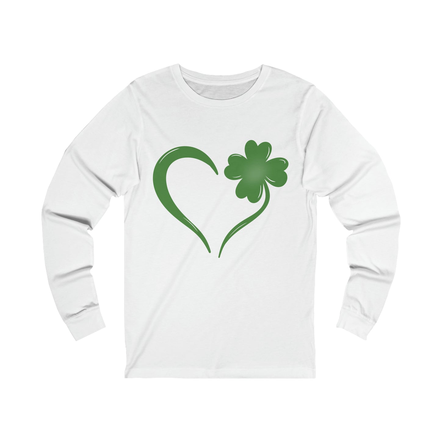 St Pattrick's Day Heart Unisex Jersey Long Sleeve Tee