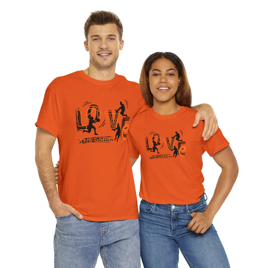 Love This Game Basketball Unisex Heavy Cotton Tee